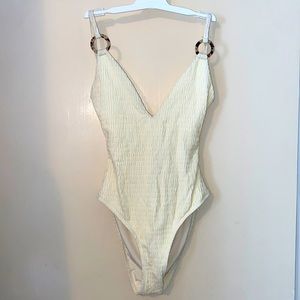 Top shop 1 piece backless swimsuit